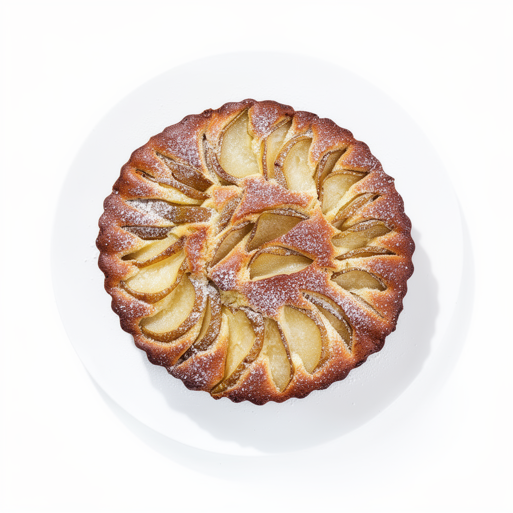 Skanus kriaušių pyragas su vanile