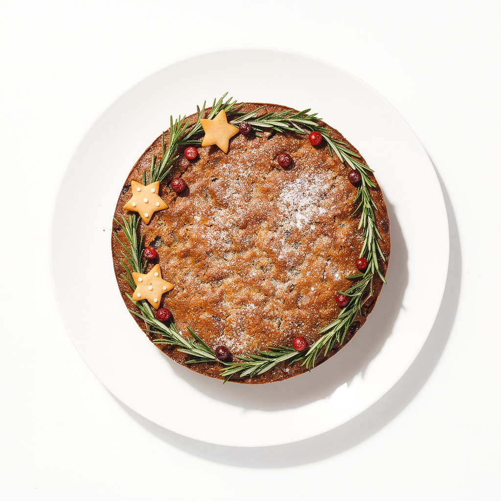 Kalėdinis brandintas džiovintų vaisių pyragas