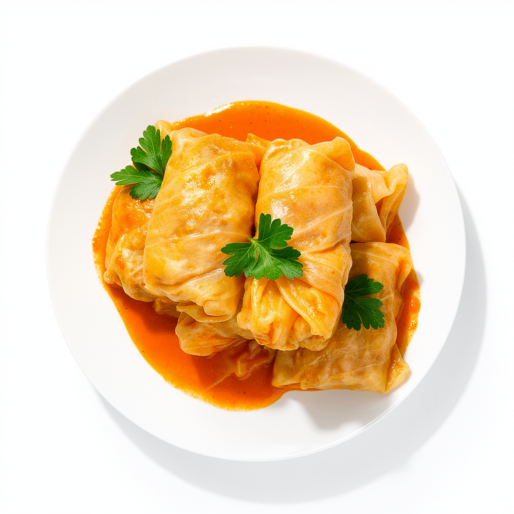 Tradiciniai mėsiniai balandėliai su kopūstais