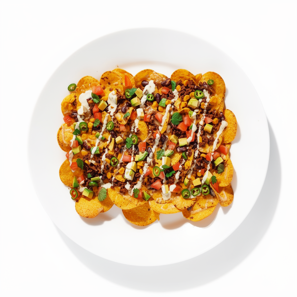 Orkaitėje užkepti nachai su mėsa ir daržovėmis