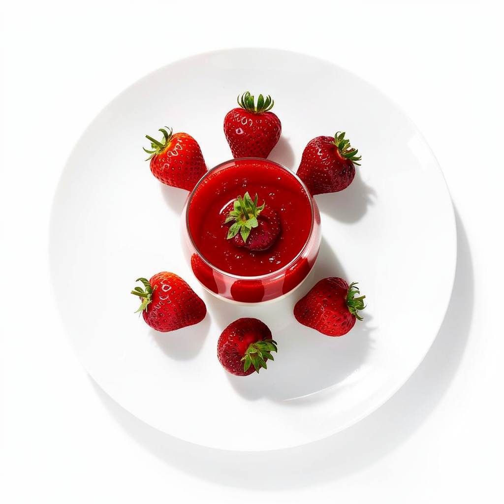 Braškių panakota, tirpstanti burnoje