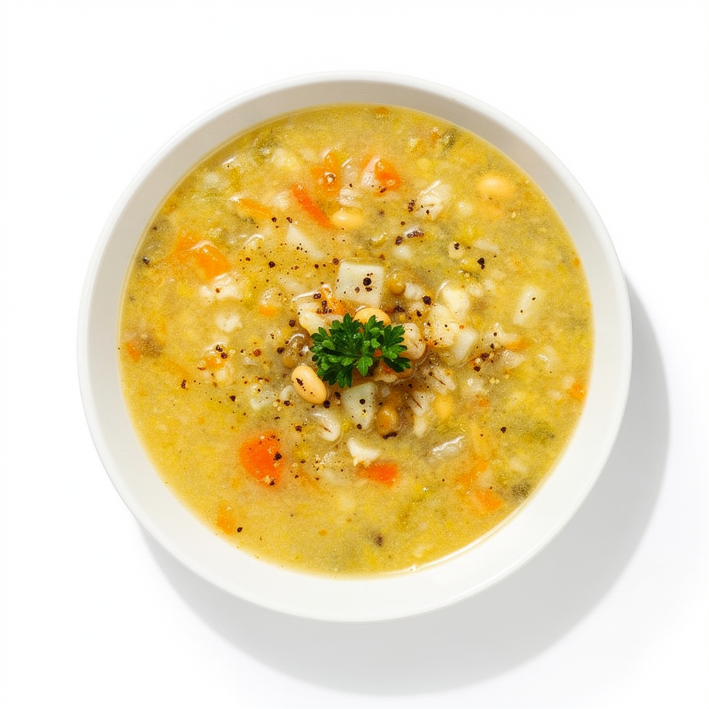 Jaukioji perlinių kruopų sriuba su daržovėmis